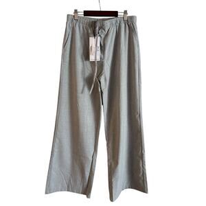 NWT Stradivarius Women’s Gray Daily Trousers Petite Large Drawstring Loose Fit